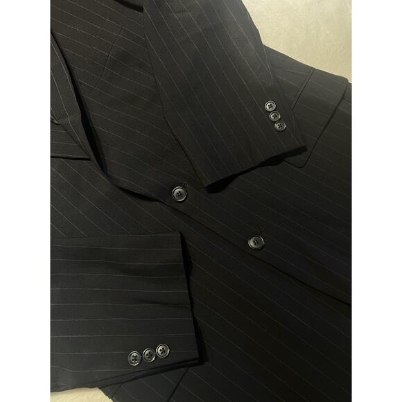 Brooks Brothers Blazer 42R Brooksease Dark Blue Banker's Stripe Blazer Jacket - Picture 7 of 16